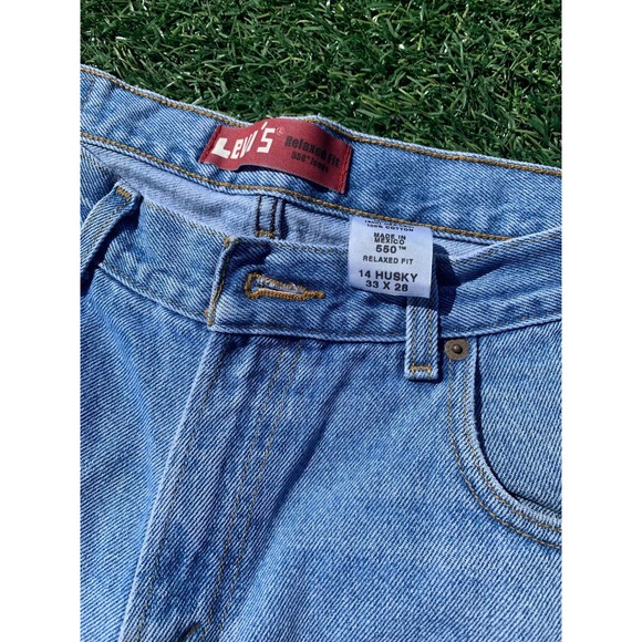 VTG 90s Levi 550 Orange Tab Relaxed Fit Husky Denim Blue Jeans Size 33/28 - Picture 5 of 7